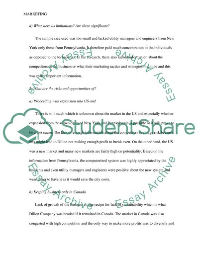 Marketing of Dillon Control Ltd