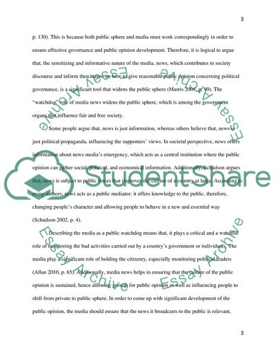 News, the Public Sphere, and Sustainable Development