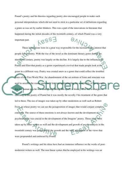 ezra pound research paper Ezra pound, a virginal a 3 page explication of ezra pound's poem a virginal that begins with roughly a page covering the poet's biography and background. ezra pound research paper Ezra pound, a virginal a 3 page explication of ezra pound's poem a virginal that begins with roughly a page covering the poet's biography and background.