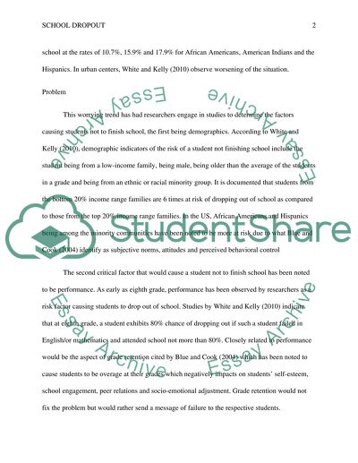 Why Students Do Not Finish School