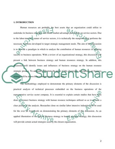 The Link between Business Strategy and Human Resource Strategy