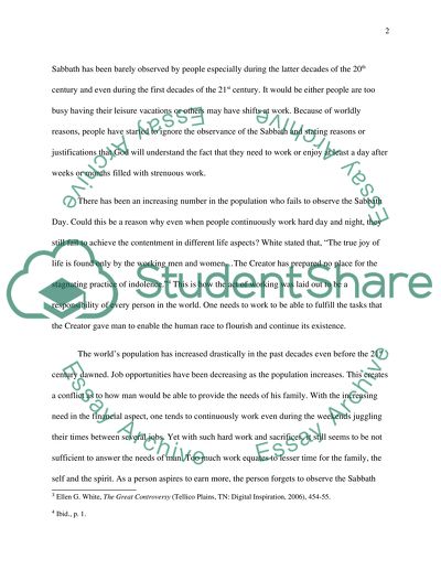 Reflection on Ellen White Readings