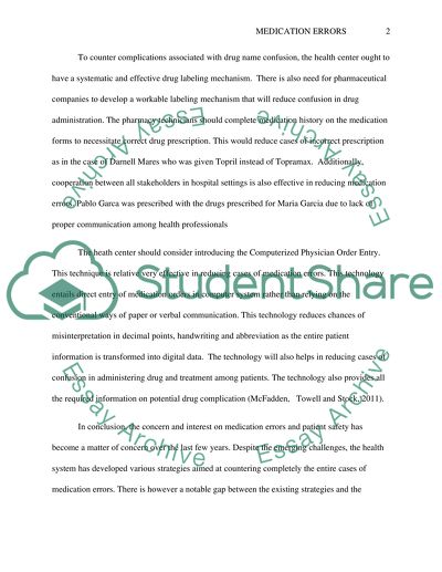 Medication Errors Analysis