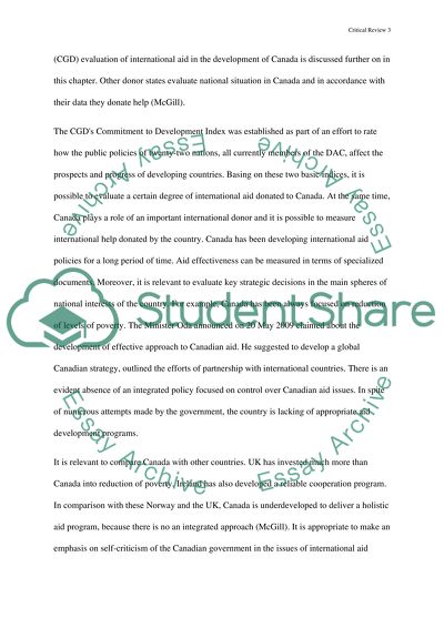 Donor Policy in Canada