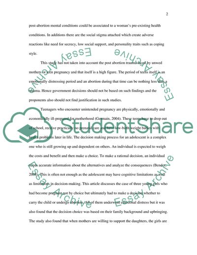 Legal Implications Religious Stand Associated with Abortion