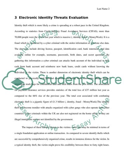 Electronic Identity Threats