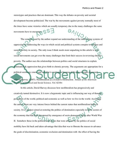 Social Movements and the Politicization of Chronic Poverty