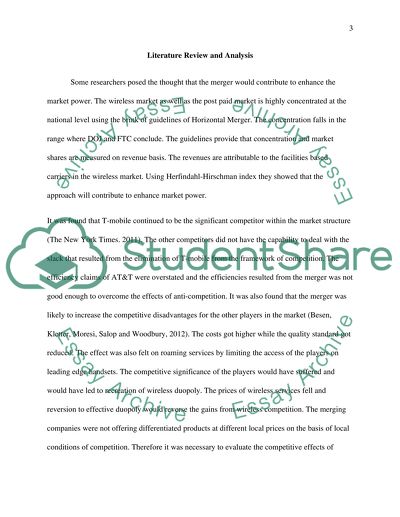 Analysis of the attempted merger of AT&T and T- Mobile