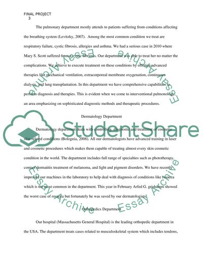 Final Project on Ten Departments of Massachusetts General Hospital