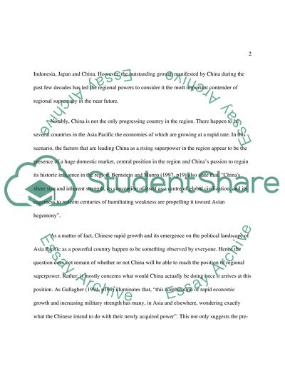 International Relations: China, ASEAN Countries