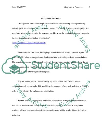 How a management consultant identifies a potential client