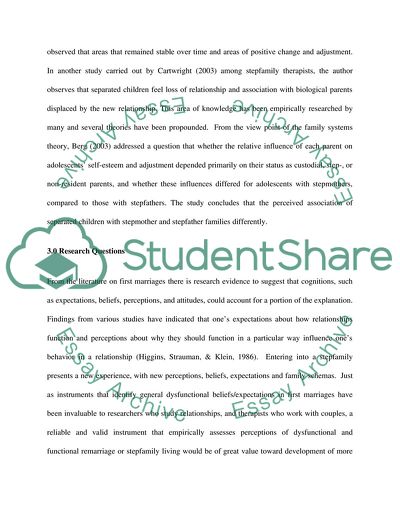 Adjustment Perceptions to Stepfamily Living