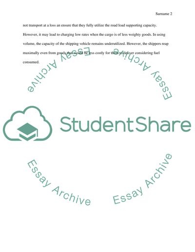 Weight vs Volume in Determination of Freight Charges