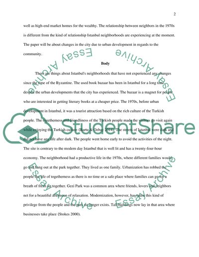 Istanbul Neighborhoods and Urban Development