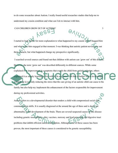 Can Children Grow Out of Autism