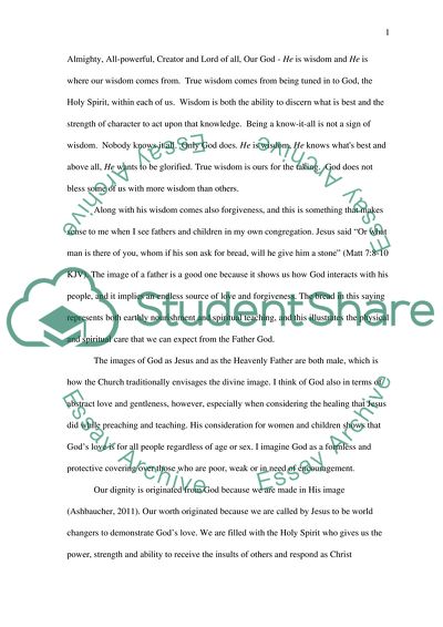 The Image that Most Closely Capture Understanding of God