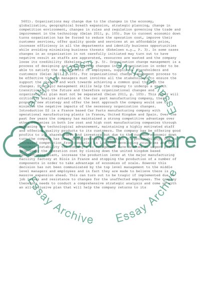 Organisational Change Management