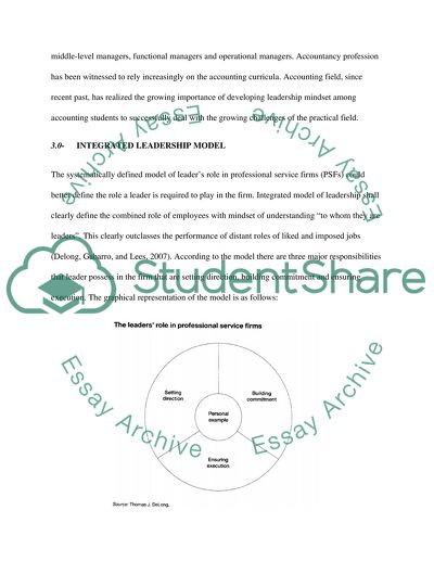Leadership in the accounting profession