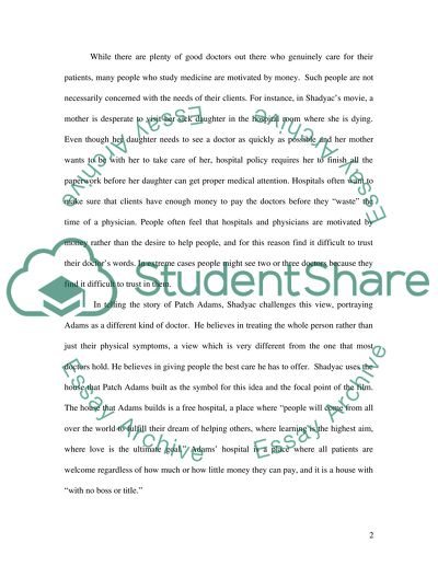 Patch Adams Critique