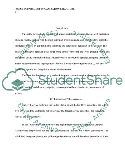 Police Department Organization Structure