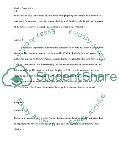 Increasing Attention to the Elasticities of Demand for Health Plans