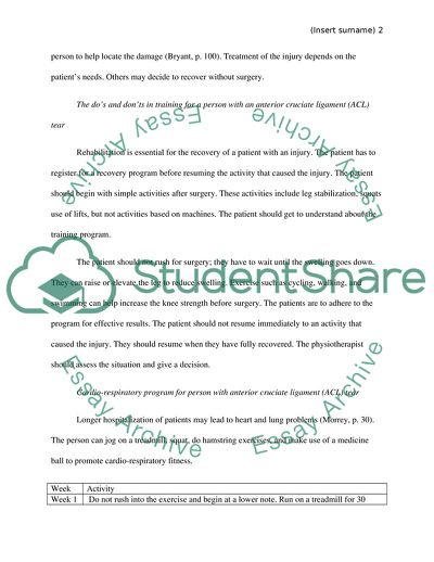 Anterior Cruciate Ligament Tear