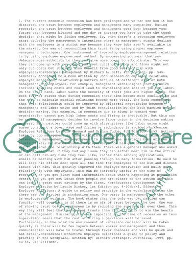 Management Employee Relation