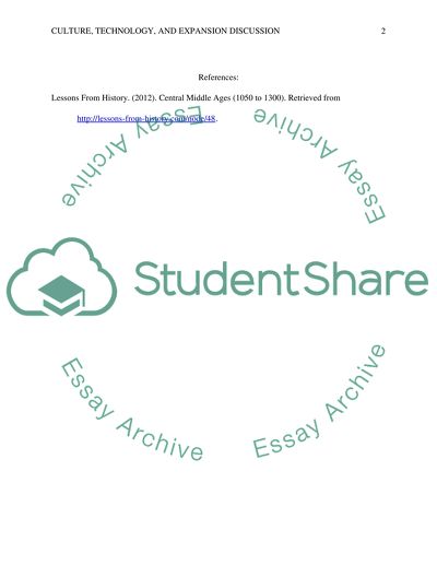 Cultural Expansion and the Advancement of Technology