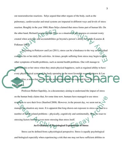 Stress as a Complete Lack of Ability to Handle a Seeming Risk