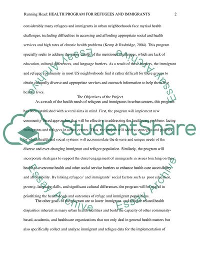 Community Based Program for Vulnerable Population