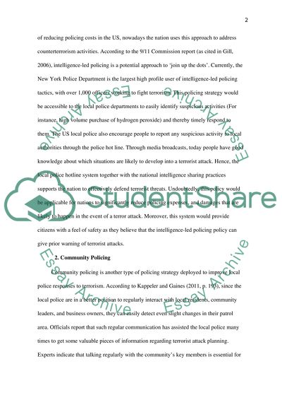 The Local Contribution to Counterterrorism Policing