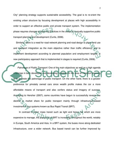 Impact of Transport and Land Use Patterns on Urban Form