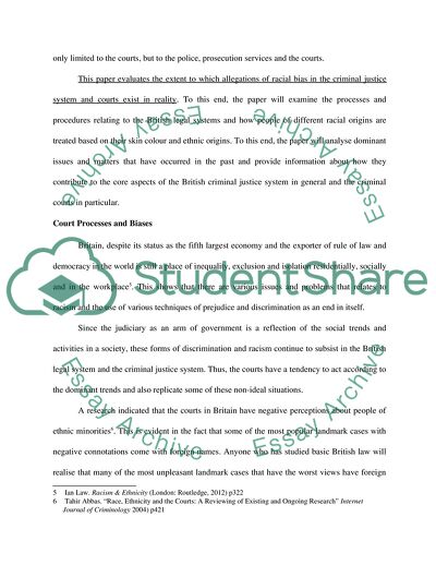 The Extent to Which Allegations of Racial Bias in the Justice System and Courts Exist in Reality