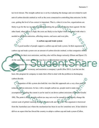 Which System Will Work Better, a Carbon Cap, and Trade System or a Straight Carbon Tax