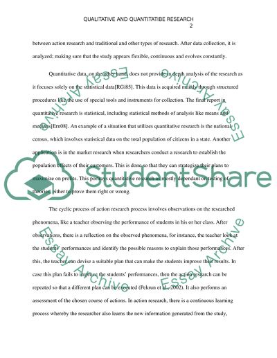 Differences between Action/ Qualitative Research and Traditional/Quantitative Research