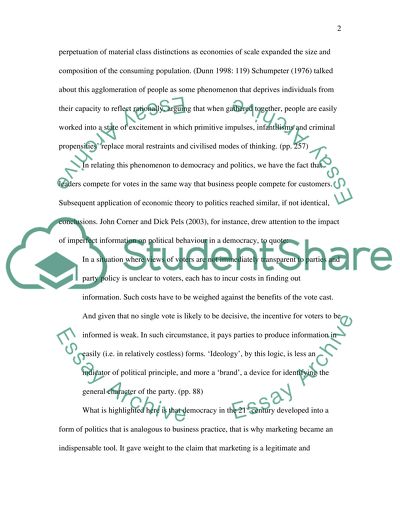 To what extent is marketing a hindrance or help to democracy in the 21st century