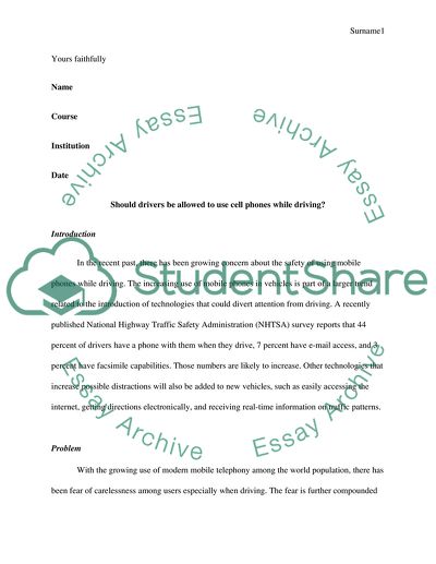 Should Drivers Be Allowed to Use Cell Phones While Driving