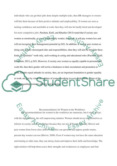 Women Employment in the Workforce