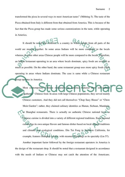 Authenticity in Transnational Food Restaurants