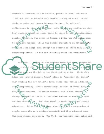 Feminine Power in Pride and Prejudice and The Great Gatsby