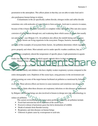 Environmental Studies - Air Pollution