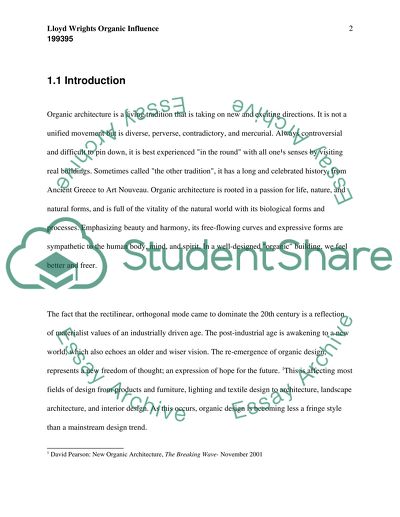 Lloyd Wrights: Organic Architecture