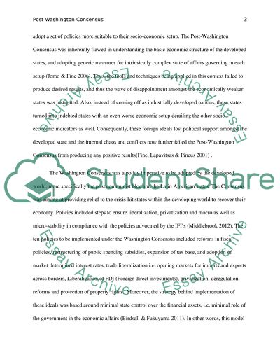 The Washington Consensus