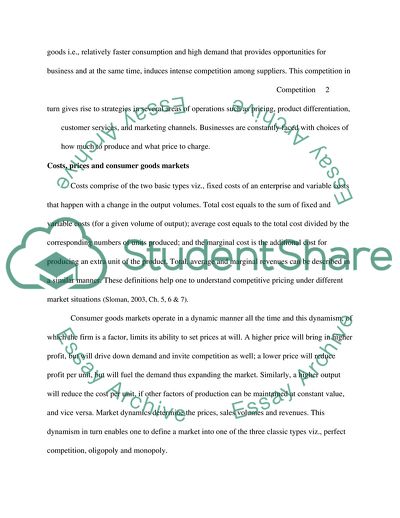 Competition in Consumer Goods is Tending towards Perfect Competition