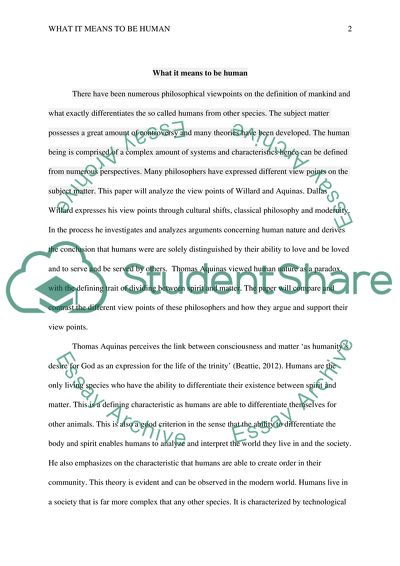 What It Means to Be Human