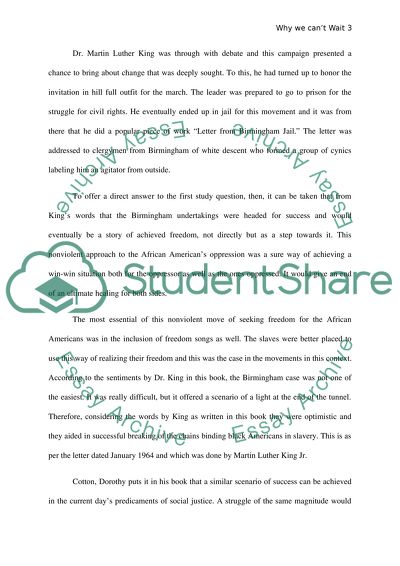 The campaign of Martin Luther King