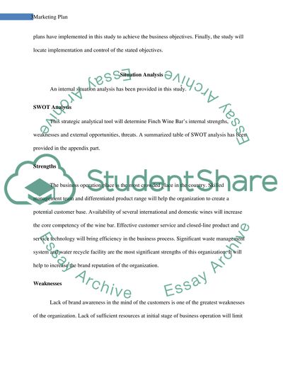 Wine Bar Marketing Plan Elaboration