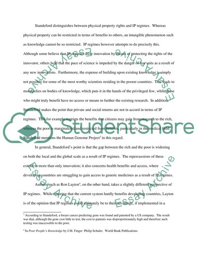 Intellectual Property Rights and the Rights of the Poor