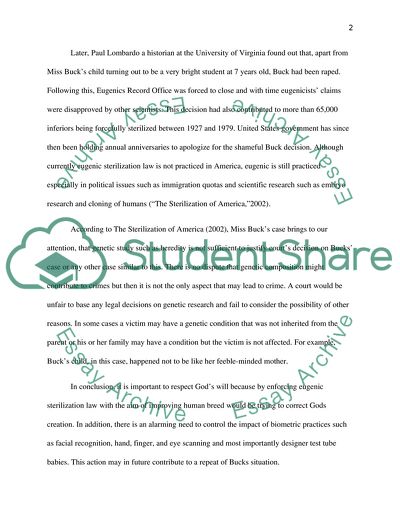 Eugenic Sterilization Law