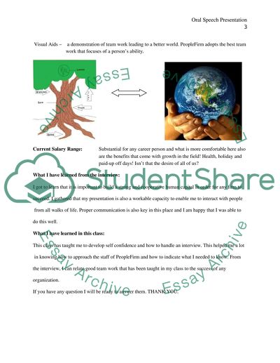 PRESENTATION OUTLINE